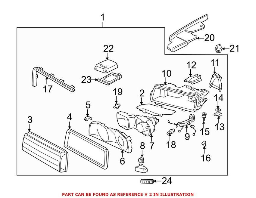 BMW Headlight Bracket - Passenger Right 63126902508